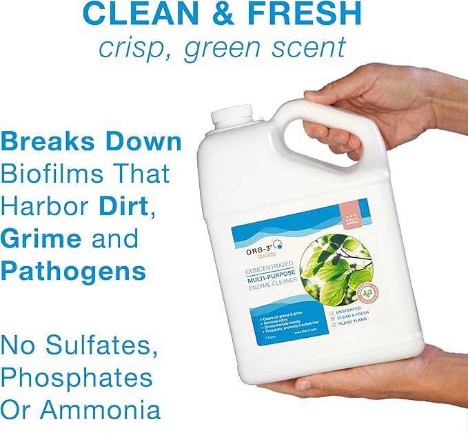 Orb-3 Multipurpose Enzyme Cleaner (1-Gallon, Clean & Fresh)
