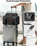 Cat Carrier Airline Approved 17x11x9.5 Inches, Top Expandable Soft Sided Pet Travel Carrier for Cats & Small Dogs, Fits Under Airline Seat with Locking Zippers, Black