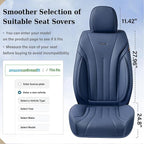 Coverado Leather Seat Covers, 5 Seats Waterproof Seat Covers for Cars, Front and Rear Seat Cover, Luxury Car Seat Protectors, Universal Car Seat Cushions Automotive Accessories Fit for Most Cars, Navy