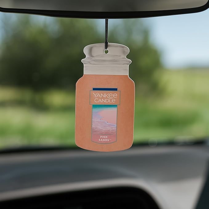 Yankee Candle Paper Car Jar, Pink Sands (Pack of 12)
