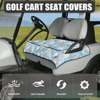 Biyejit Golf Cart Seat Covers with 4 Pockets Golf Cart Seat Towel Blanket Fits 2-Seat Golf Carts, Golf Cart Accessories