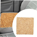Pine Wood Beaded Seat Cushion Cooling Square Car Seat Cover Comfortable Office Chair Pad for Driving and Home Use