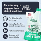 Sunny & Honey Pet Stain and Odor Remover - Enzyme Cleaner for Dog Urine and Poop on Carpets and Furniture - Strong Pet Carpet Cleaner Spray (1 Gallon Mint)