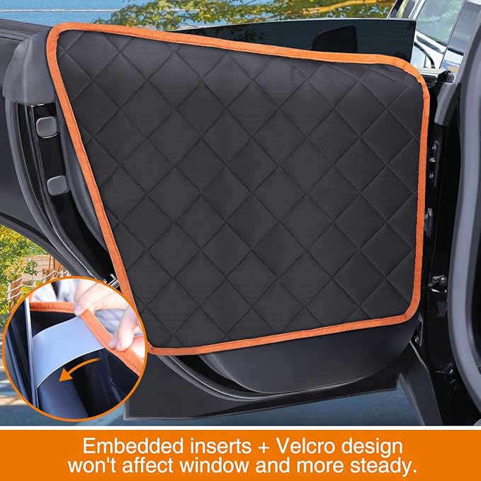 iBuddy Back Seat Cover for Tesla Model Y/3 with 2 PCS Door Protector Easy to Install Rear Seat Protector for Kids/Dogs Protects Car Seat from Messes No Chemical Smell Bench Seat Cover for Model Y/3