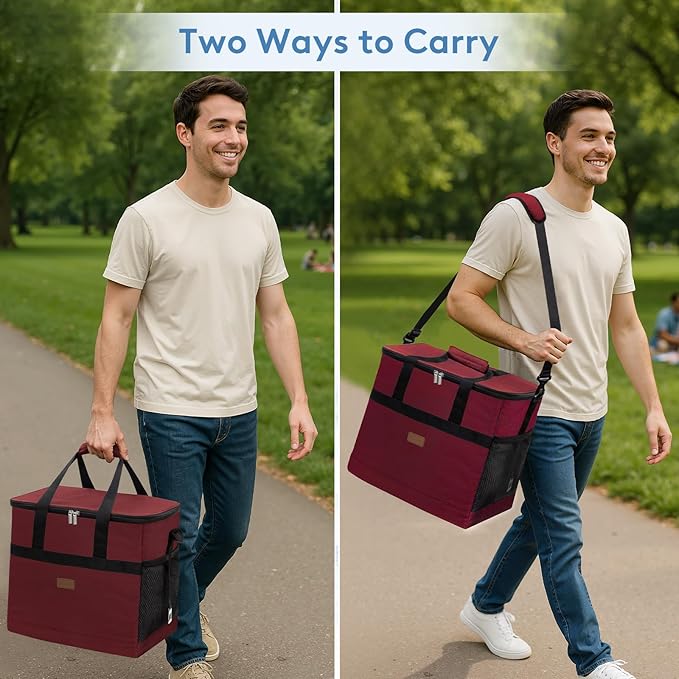 Lifewit Cooler Bag 30/50/60 Cans Collapsible and Insulated Large Lunch Bag Leakproof Soft Cooler Portable Tote for Camping/BBQ/Family Outdoor Activities