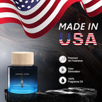 Car Air Freshener 50ML (1.7 FL OZ) Car Air Fresheners Perfume - Spicy Sandalwood Fragrance Oil Air Diffuser for Car, 180+ days Long Lasting Fragrance, Wooden Cup Design Car Fresheners, Made in USA