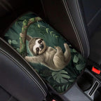 Dreaweet Car Armrest Cover Pad Car Center Console Cover Cute Sloth Car Accessories for Women Girly,Universal Armrest Cover for Car Truck SUV Sedan