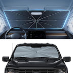 Autorder Windshield Sun Shade Umbrella for 2021-2026 Ford F-150 F-250 F-350 Accessories,Upgraded Ice Crystal Material,Easy Setup Umbrella Sunshade for Car Windshield,100% Sun Blocking