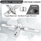 Dual Pure Pro Foam Cannon for Pressure Washer, Dual-Bottle Mini Soap Cannon for Pre-Wash and Main Wash, No Dilution Foam Sprayer with 1/4 Inch Quick Connector, Additional 1.1mm Orifice Nozzle
