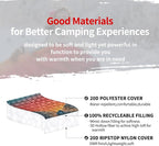 zzlamb Camping Blanket for Cold Weather,Outdoor Puffy Blanket Portable Down Alternative,Windproof Warm Cloak with Snaps,Cozy Quilt Backpacking Picnic RV Travel Plane Car Hammock Beach Climbing