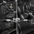 CAR PASS EVA Waterproof Car Seat Covers Full Set,Black Gray Seat Covers for Cars,Airbag Compatible,Universal Fit Sedans,Vans,SUVs,Trucks (Black and Gray)