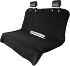 Universal Waterproof Terry Cloth Car Back Seat Cover - Heavy Duty Sweat Towel Rear Seat Protector for Post-Gym, Yoga, Beach, Pets & Kids - Machine Washable, Non-Slip Backing, Black (55" x 29")