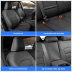 coverdream Forester Seat Covers Full Set for 2025 2026 Subaru Forester Base,Limited,Premium,Sport,Touring,Fully Covered,Luxury Waterproof Car Seat Protector SUV Seat Cushion(Black)