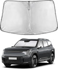 EcoNour Windshield Sunshade Compatible for Kia EV9 2024 2025 2026, Sun Visor for Front Windshield & Window Sun Shade Cover, UV Heat Blocker & Protector, Car Accessories