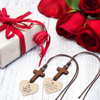 Sivak 5 Pcs Cross Car Air Fresheners Christian Heart Cross Hanging Gift for Driver Bible Car Mirror Rearview Decor Accessories Religious Scented Church Sunday School Gift