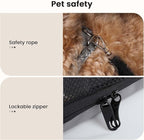 Dog Car Carrier Light Weight 24×17.7×20.5in, Dog Carrier Easy to Assemble, Dog Car Crate Portable and Breathable, Foldable Pet Carrier for Indoor and Outdoor, Dog Travel Crate with Curtain Gray