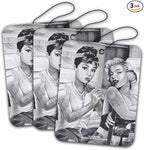 Road Rage Air Freshener - Pina Colada Scent - Audrey & Marilyn Tattoo - 3 Pack