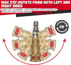 Meteor Blast Pivoting Coupler with 8 pressure washer nozzle tips 2.5gpm, 270 Degree with 7 Angles, heavy duty design and Stainless Steel Lock, Clean Hard to Reach Area, 5000PSI
