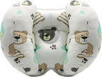 KAKIBLIN Baby Head Neck Support Pillow, 2 in 1 Banana Neck Pillow for Babies, Travel Pillow for Stroller Neck Support for Newborn, Adjustable Baby Pillow for Head (Bear)