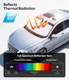 Wigoo Windshield Sunshade for Nissan Sentra 2020-2026 [100% Sun Block, 4th-Gen Cooling Tech] Foldable Heat Insulation Front Window Sunshade with Storage Bag, Compatible with Nissan Sentra