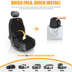Siivton Car Seat Protector for Child Car Seat,Waterproof Car Seat Cover for Leather and Fabric Seats, 2 Mesh Pockets, Non-Slip Bottom,Thick Padding Cushion