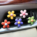 5 Pieces Daisy Flower Air Vent Clips, Cute Colorful Car Air Freshener Clip & Diffuser, Boho SUV Outlet Vent Decorations, Charm Car Inter Decor Accessories for Girls Women