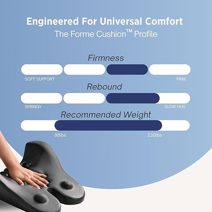 Lumbar Support Pillow for Office Chair - Ergonomic Lower Back Pillow with Adjustable SpineAlign™ Bolster, Firm Memory Foam Pillow for Car, Couch - Dual Straps, Light Grey (Light Grey)