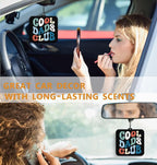 Cool Dads Club Car Air Freshener Hanging Retro Dads Car Accessories Hanging 2Pcs, Dad Car Charm Gifts for Father Rear View Mirror Decor Father's Day Gifts Father Gifts for Men(Black I)
