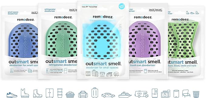 Remodeez Deodorizer and Odor Eliminator, Made From Natural Renewable Coconut Shell Charcoal, Natural Air Fresheners, Moisture & Odor Absorber for Home and Small Spaces