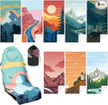 8 Pack Car Seat Towel Covers with Storage Bag 63 x 32 Inch Athletic Running Towel Seat Sweat Washable Non Slip Cover Gift for Car Outdoor Sport Activities (Classic Combination)