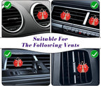 5PCS Ladybug Car Decor, Bling Lady Bug Air Freshener Vent ClipsCar Accessories Decoration for ，Reusable Essential Oil Diffuser, Universal for Most Cars (Red)