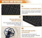 2PCS Ice Silk Car Seat Cushion, Breathable Cooling Anti-Slip Car Seat Protector Cushion with Storage Pocket, Universal Comfort Front Drivers Seat Cover Pad for Cars SUV Truck Interior (Black)