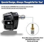 6 in 1 Pressure Washer Nozzle Tips, Quick Change Over and Adjustable, Mutiple Degrees in One, 1/4 inch Quick Connector, MAX 3600PSI for Power Washer