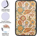 Dreaweet Bohemian Floral Arm Rest Cover for Car Women Soft Anti Slip Armrest Cover Center Console Cushion Pad Boho Car Accessories Universal Fit Most Cars SUV Sedan