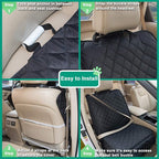 Waterproof Front Seat Cover Dog Car Seat Covers Nonslip and Full Protection with Side Flaps Fits Most Cars, Trucks, SUVs(Black, 1Pack)