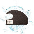 ulu Lagoon Hanging Car Air Freshener | Tropical Beach Coconut Surf Wax Scent Mini Wave | Long Lasting Car Freshener, Closet and Beyond | Made In USA | 3 Pack (Black)