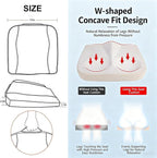 Car Seat Cushion,Thickened Comfort Memory Foam Seat Cushions for Car and Office Chair - Sciatica & Lower Back Pain Relief, Driver Seat Pillow for Auto, Office Chair, Wheelchair Pad-Beige