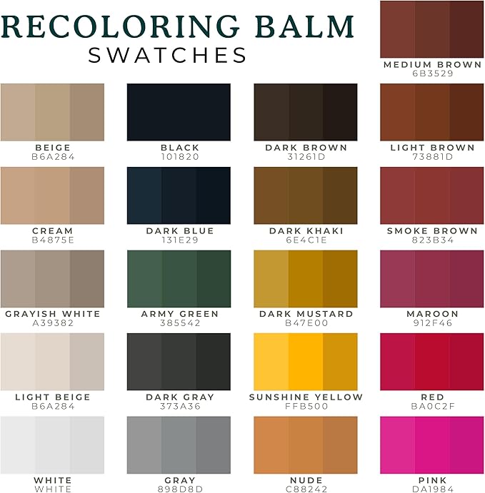 Clyde's™ Recoloring Balm | Non-Toxic Material Dye & Restorer for Furniture, Car Seats, & More | 23 Colors (Dark Mustard, 100ML)