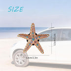 Starfish Car Decor,Cute Beach Car Vent Clip,Colorful Rhinestones Starfish Car Air Freshener,Ocean Themed Accessories for Women Teens,Refillable Diffuser (Pink Gold Starfish)