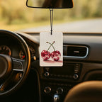 Trendy Coquette Disco Ball Fruit Car Air Freshener 4 Pcs, Funky Glitter Cherry Lemon Orange Strawberry Air Freshener Hanging for Cars Books Closet Drawer, Girly Car Accessories for Women