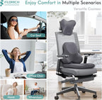 FLORICH Car Seat Cushion and Lumbar Support Pillow for Office Chair Car, Neck Headrest Pillow, Ergonomic Memory Foam, Pressure-Relieving Back Support for Car, Office Chair & Wheelchair – Gray