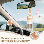 AROIC 6 Pack Car Air Freshener, Mahogany Premium Woody Car Air Freshener Diffuser Fragrance, Hanging Essential Oil Diffuser for Auto Interior Decor, Long Lasting Natural Scent Car Accessories Unisex