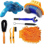 Bike Cleaning kit Precision Bicycle Cleaning Brush Tool Set Including Bike Chain Cleaner Brush, suitable for Mountain, Road, City, Hybrid,Dirt,BMX Bike and Folding Bike,8 Pieces