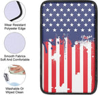 Dreaweet American Flag Car Armrest Cover Patriotic Car Accessories Interior for Women Men,Universal Armrest Cover for Car Center Console Replacement for Truck SUV Sedan