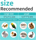 Guinea Pig Carrier Travel Small Animal Carrier Bag Lizard Bird Rabbit Carrier Cage Squirrel Breathable Bag Portable Travel Hamster Small Pet Hangbag (Large, Gray)
