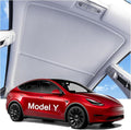 2026 Upgraded Tesla Model Y Sunshade Roof, UPF200+ Roof Sunshade with Storage Bag, No-Sag & No-Gaps Heat Insulation Foldable Glass Roof Sun Shade, Tesla Model Y Accessories MY20-24 Gray