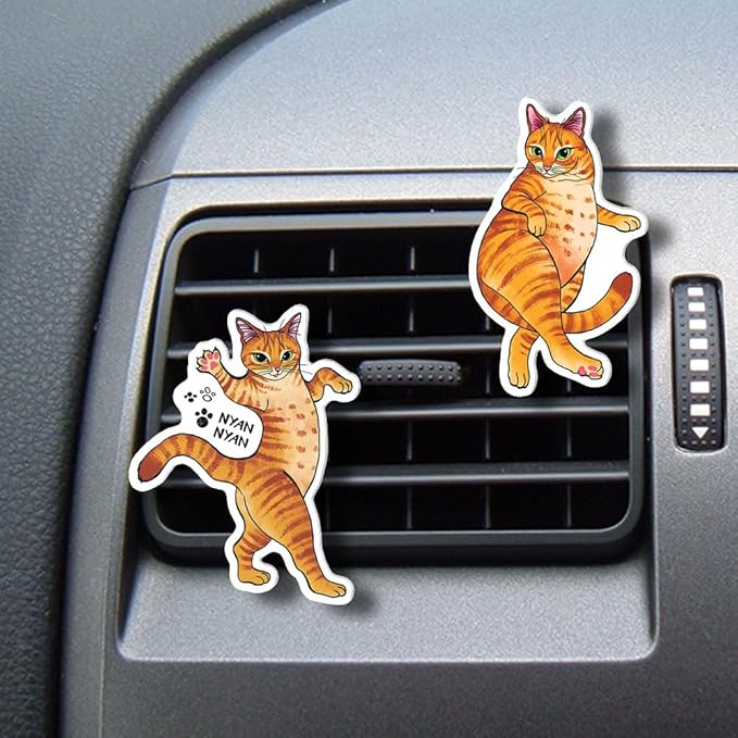 WIRESTER Fresh Scented Car Air Freshener Vent Clip, Decorative Accessories, Interior Decoration for Cars - Cute Animal Butt, Cute Dog Cat, Dog Butt Looking Back, Dog Lying