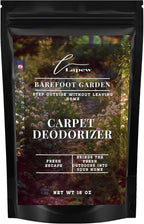 Lapew Barefoot Garden Carpet Deodorizer Powder - Pet Safe Freshener for Vacuuming | Scented Odor Eliminator for Home | 16 oz