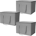 DURASACK XXXL Insulated Food Delivery Bag – 23”x14”x15” Reusable Catering Tote for Hot & Cold Food – Water-Resistant Thermal Carrier for Meal Transport, Grocery Runs, and Events, Gray, Pack of 3