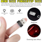 Augeny 4 PCS USB LED Car Interior Atmosphere Lamp, Plug-in USB Decor Night Light, Portable Auto Ambient Lighting Kit, Universal Vehicle Interior Accessories for Most Cars (2 Red+2 Purple)